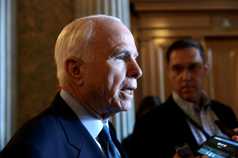 Senate Armed Services Committee Chairman John McCain, R-Ariz., said comments from the administration had possibly prompted the attacks. (AP Photo/J. Scott Applewhite)