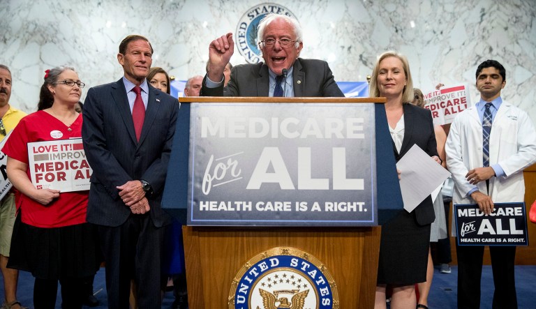 A single-payer healthcare bill being endorsed by Democrats would allow taxpayer funding to pay for abortions. (AP Photo/Andrew Harnik)