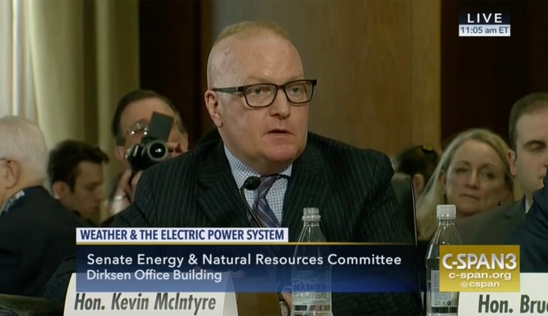 On Tuesday, Federal Energy Regulatory Commission Chairman Kevin McIntyre said: 