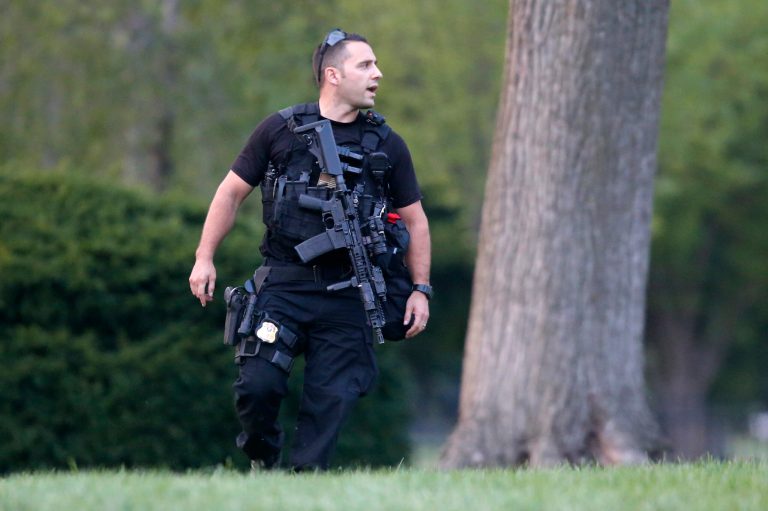 Toddler squeezes through White House fence