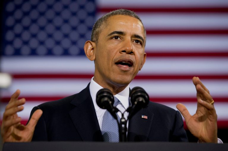 President Obama is renewing his focus on climate change, a move that, depending on the viewpoint, either buoys or imperils a clutch of red-state Senate Democrats facing re-election in the November midterm elections. (AP Photo)