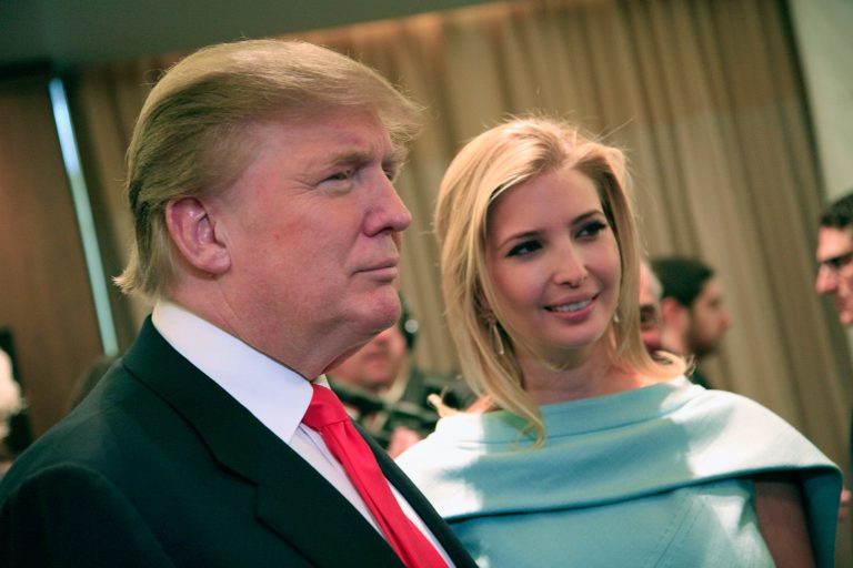 Donald TrumpÂ suggested thatÂ his daughter Ivanka should jump in the race forÂ House speaker. (AP Photo/Mark Lennihan)