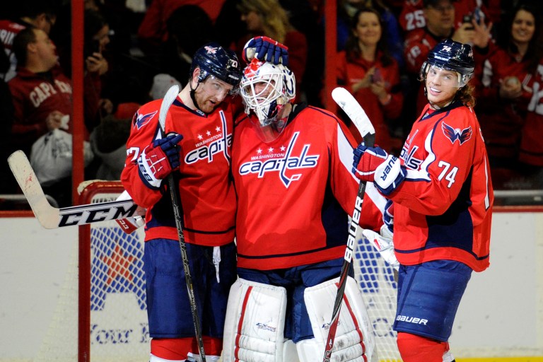 Nick Wass/AP
Braden Holtby finished with 27 saves and added an assist as he earned his fourth career shutout for the Capitals.

