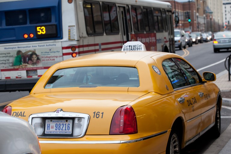A taxicab in D.C., 2011