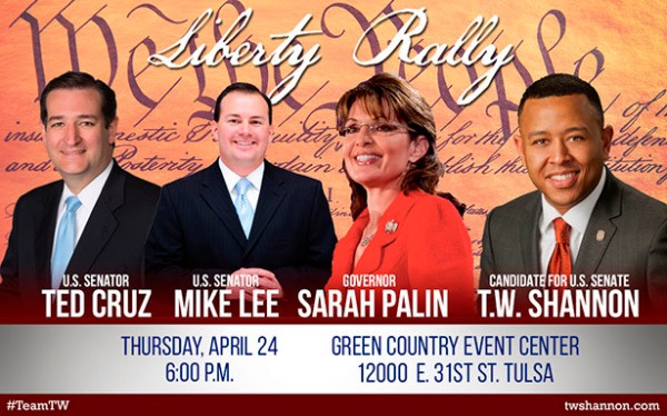 Ted Cruz, Sarah Palin, Mike Lee start ‘Liberty Rally’ for Tea Party candidates