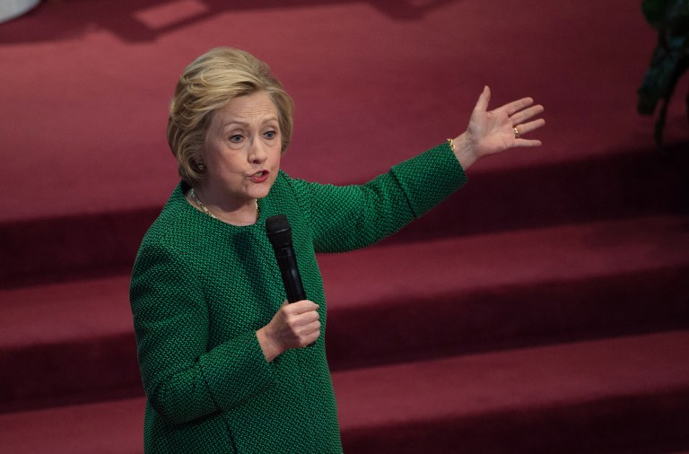 Democratic presidential candidate Hillary Clinton declined to attack rival Sen. Bernie Sanders. (AP Photo/Bryan R. Smith)