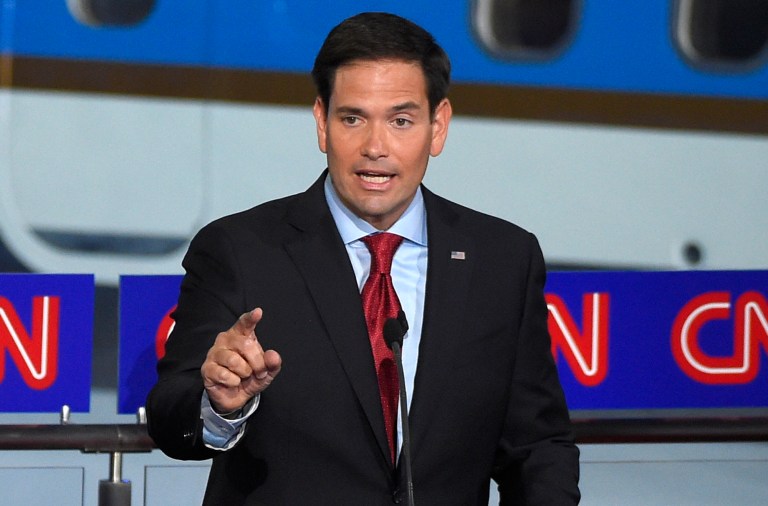 Republican presidential hopeful Marco Rubio has moved into second place among GOP voters in Florida. (AP Photo)