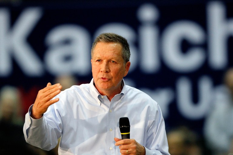 Republican presidential candidate Ohio Gov. John Kasich suggested Ted Cruz's team was behaving improperly in its hunt for delegates. (AP Photo/Nick Lisi)