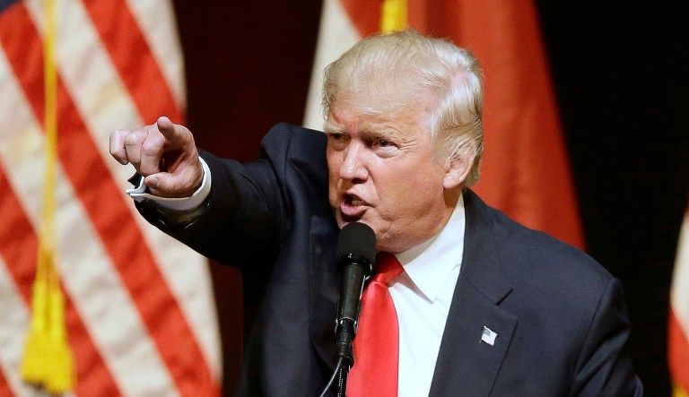 In a tweet posted Monday morning, Trump provided potential defectors with a glimpse into how he'll handle them in the case that Congress adjourns for the August recess without passing reform legislation. (AP Photo/Gerry Broome)