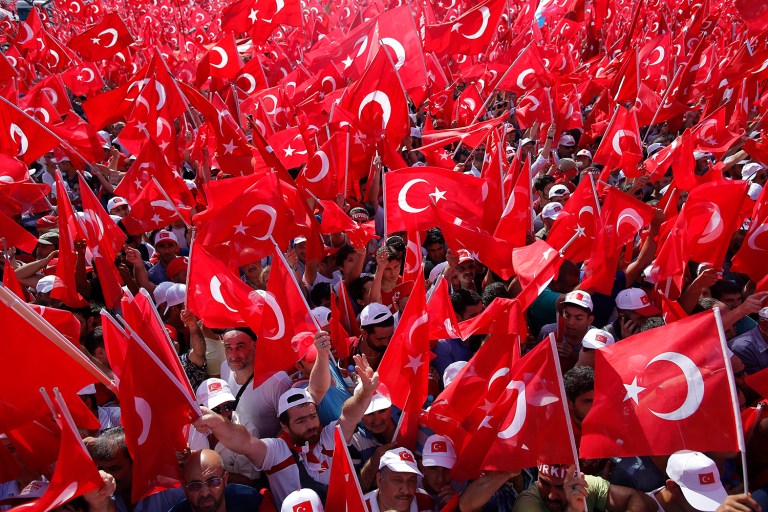 Erdogan's government suspects the cleric, Fethullah Gulen, instigated the attempted overthrow of the democratically-elected Turkish President Recep Tayyip Erdogan but provided no proof in the documents submitted to the Justice and State departments for review, the official said. (AP Photo/Emrah Gurel)