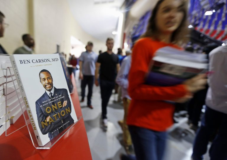 Carson's book,Â A More Perfect Union,Â was released more than one month ago, but will rank fourth in the hardcover nonfiction bestseller section of the Times'Â Nov. 22 book review. (AP Photo)