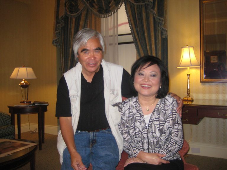   RETRANSMISSION TO CORRECT PHOTOGRAPHERS NAME FROM ROBERT TO ROB - Associated Press photographer Nick Ut poses with Kim Phuc in Toronto on Friday, June 8, 2012. The girl who came to symbolize the horrors of the Vietnam War will honor those who saved her on the 40th anniversary of The Associated Press photo that made her famous. Kim Phuc was just 9 years old when on June 8, 1972, a single photo communicated the horrors of the fighting in a way words could never describe, helping to end one of the most divisive conflicts in American history. AP photographer Huynh Cong 