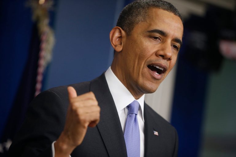 President Obama speaks during his end-of-the-year news conference in the Brady Press Room at the White House in Washington on Dec. 20. (AP Photo/Charles Dharapak)
