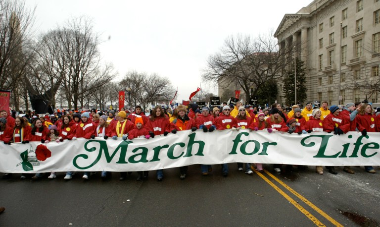 March for Life, which holds an annual rally and march down Pennsylvania Avenue every January, says its religious freedom is being violated by having to provide its employees with coverage of birth control. (Graeme Jennings/Washington Examiner)