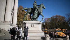 ‘He did a lot for this country’: Protesters vow to keep statue of Theodore Roosevelt in place