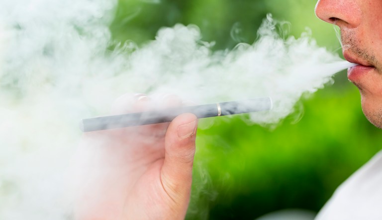 This is the first time use of e-cigarettes, which heat a liquid nicotine solution that turns into a vapor users can inhale, has gone down among middle and high schoolers since the Centers for Disease Control and Prevention began tracking the devices' use among teens in 2011. (iStock photo)