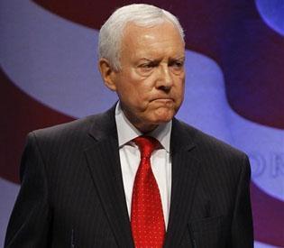 A sign that Orrin Hatch is feeling the heat