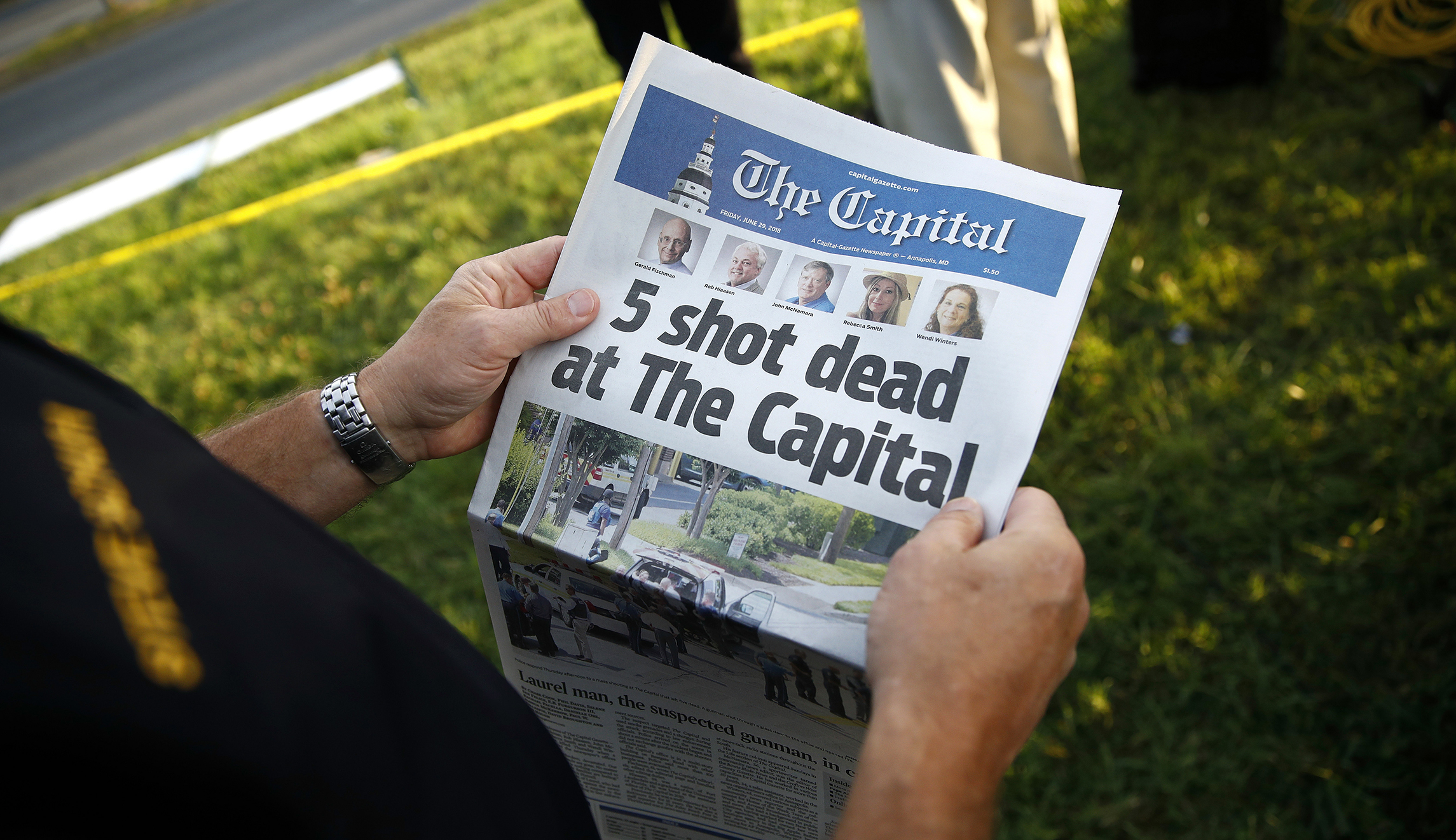‘Richer for having known them’: Memorial unveiled a year after Capital Gazette shooting