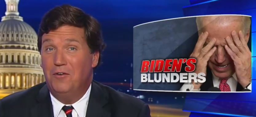 'I just drooled on myself': Tucker Carlson left in stitches as Mark Steyn riffs on Biden flubs
