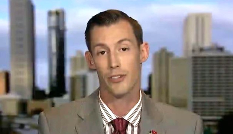 Staff Sgt. Johnny Joey Jones is pictured speaking during an interview.