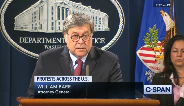 Attorney General William Barr is seen.