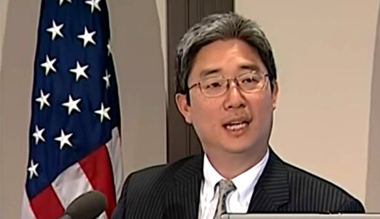 Bruce Ohr of the Justice Department speaks at an event.