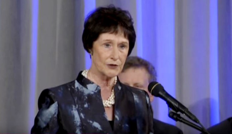 Sharon Bulova is shown.