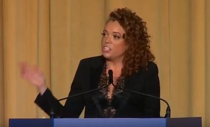 Comedian Michelle Wolf speaks at the White House Correspondents Dinner on Saturday.