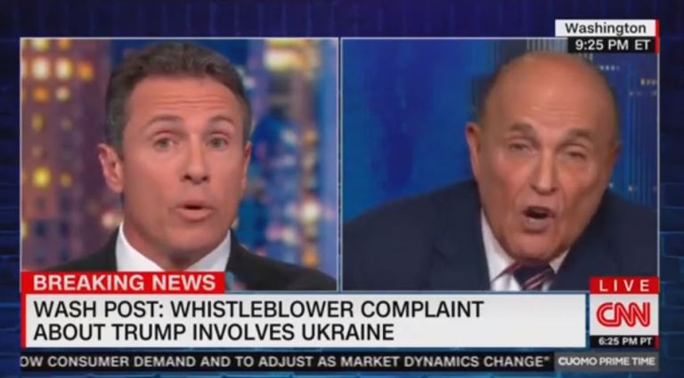 ‘Your network is a horror’: Cuomo interview with Giuliani degenerates into shouting match