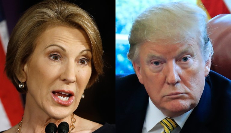 Carly Fiorina says Trump ‘views women as something to be used’ Carly Fiorina and Donald Trump.