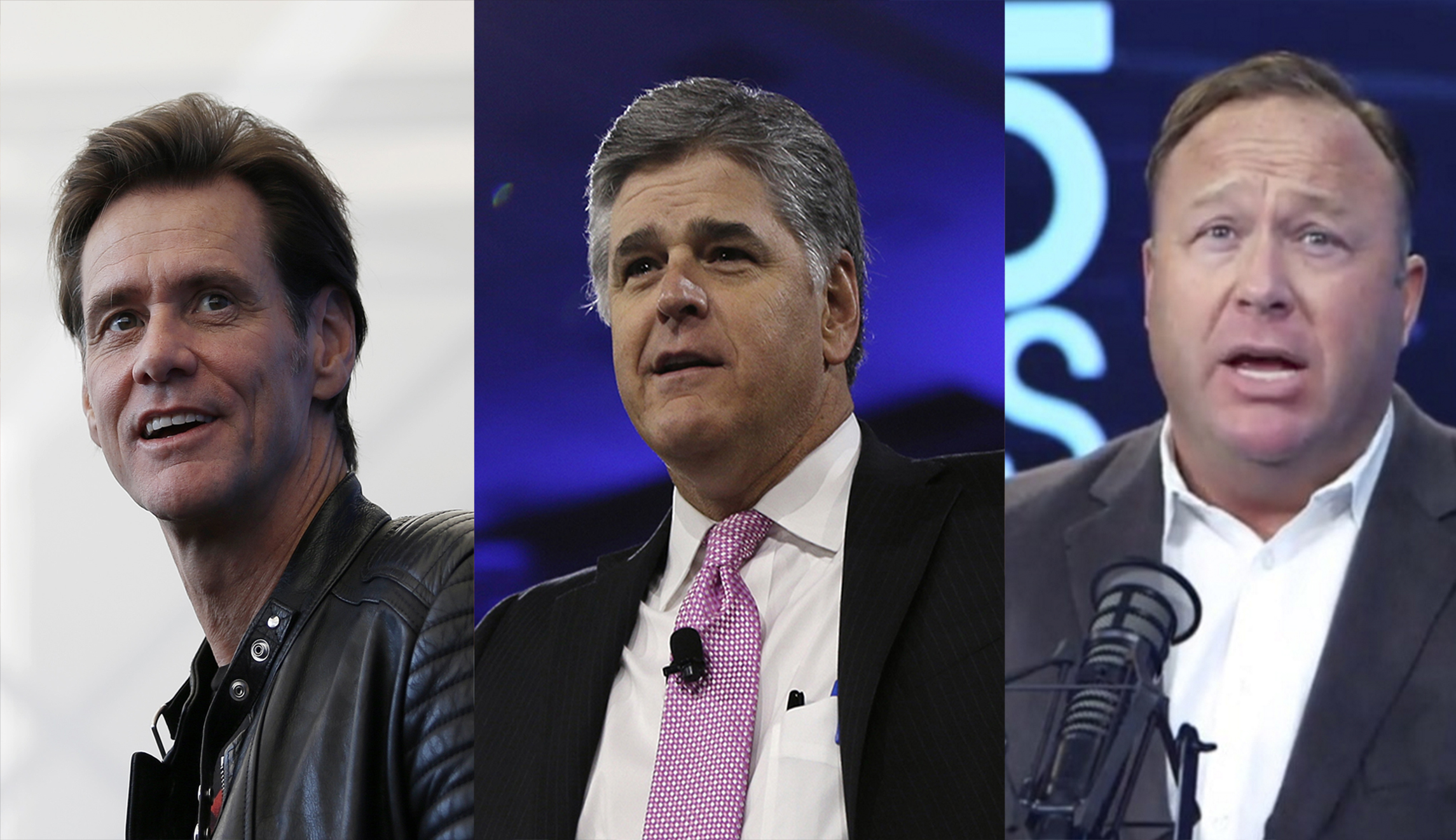 Jim Carrey: Sean Hannity and Alex Jones should leave news and become WWE wrestlers