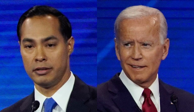 Julian Castro, Joe Biden.