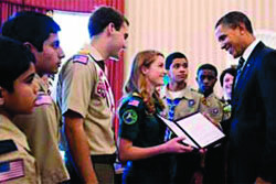 Obama urged to quit as honorary Boy Scout prez