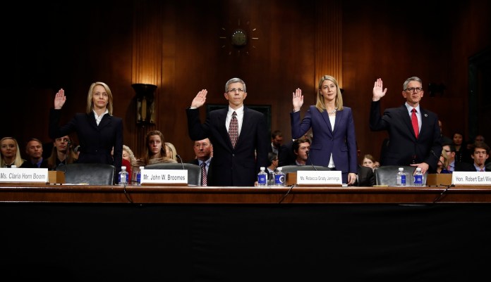 The Senate Judiciary Committee hearings on President Trump's nominations to courts across the nation have been fraught with controversy over so-called "blue slips." (AP Photo/Carolyn Kaster)