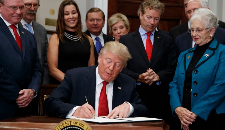 These beneficial reforms could be short-lived. The next Democratic president could simply issue an executive order reversing them. (AP Photo/Evan Vucci, File)