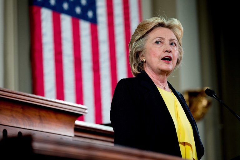 Presumptive Democratic nominee Hillary Clinton said that the world 