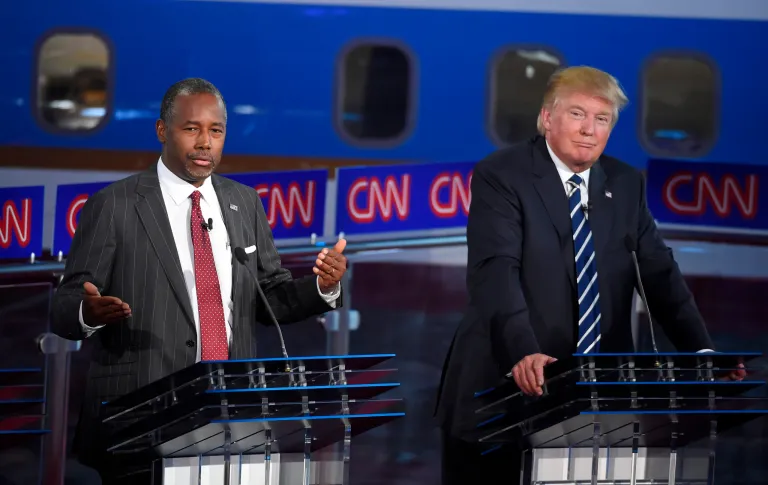 When asked specifically whether they could run together, Republican presidential front-runner Donald Trump said he wouldn't rule former neurosurgeon Ben Carson out as he ponders a running mate, assuming he clinches the Republican nomination.Â (AP Photo/Mark J. Terrill, File)