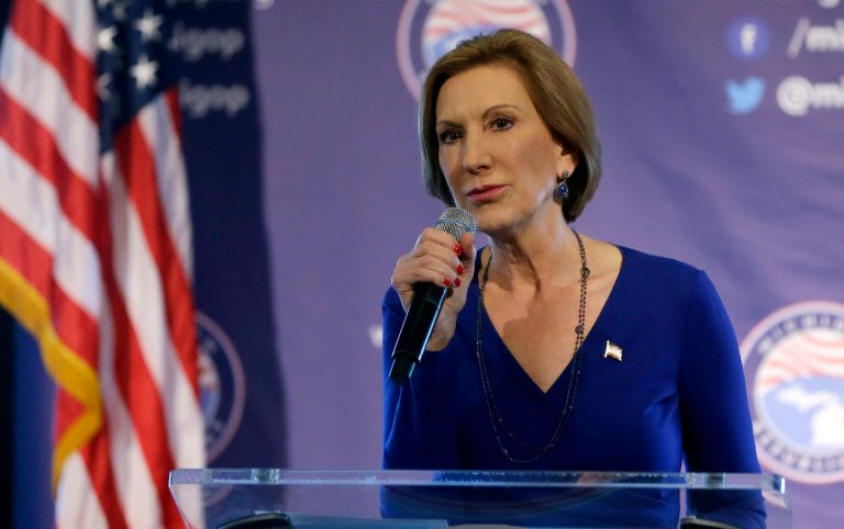 Republican presidential candidate Carly Fiorina received her first congressional endorsement. (AP Photo)