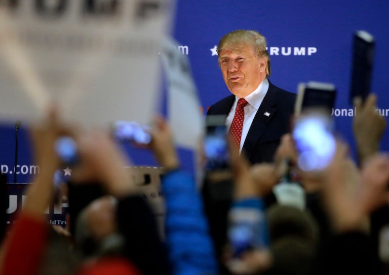 Donald Trump remains the front-runner for nominee of the Republican Party. (AP Photo/Steven Senne)