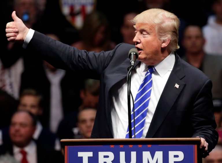 In all five of Connecticut's congressional districts, Donald Trump holds a solid lead by margins of 18-38 points. (AP Photo)