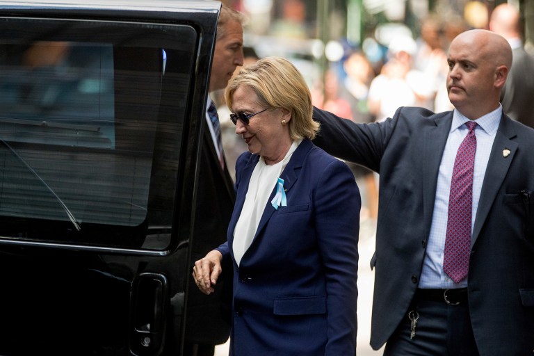Democratic presidential candidate Hillary Clinton collapsed after attending a 9/11 ceremony in New York. Her campaign first said 