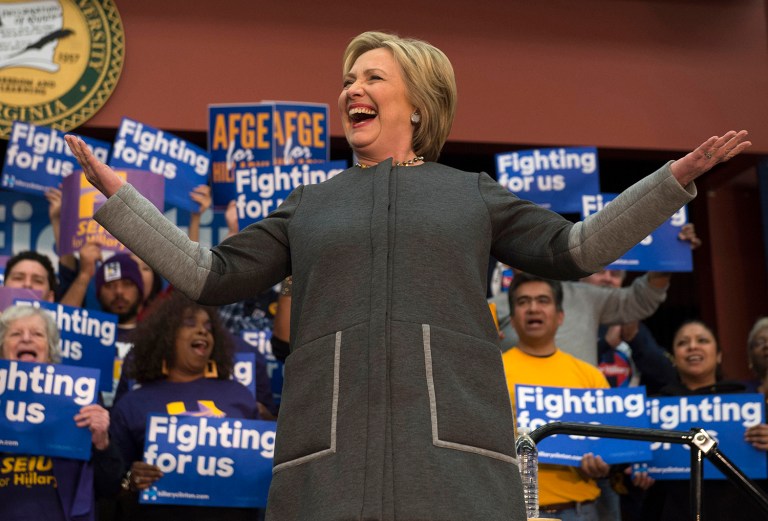 Hillary Clinton is topping Donald Trump by 12 points in Virginia in a new poll. (AP Photo/Molly Riley)
