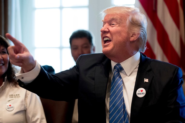 President Trump went after the House Freedom Caucus on Twitter for not supporting the House GOP plan to repeal and replace parts of the Affordable Care Act. (AP Photo/Andrew Harnik)