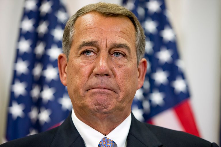 House Speaker John Boehner speaks about his opposition to the Iran deal during a news conference on Capitol Hill in Washington, Wednesday. (AP Photo/Jacquelyn Martin)