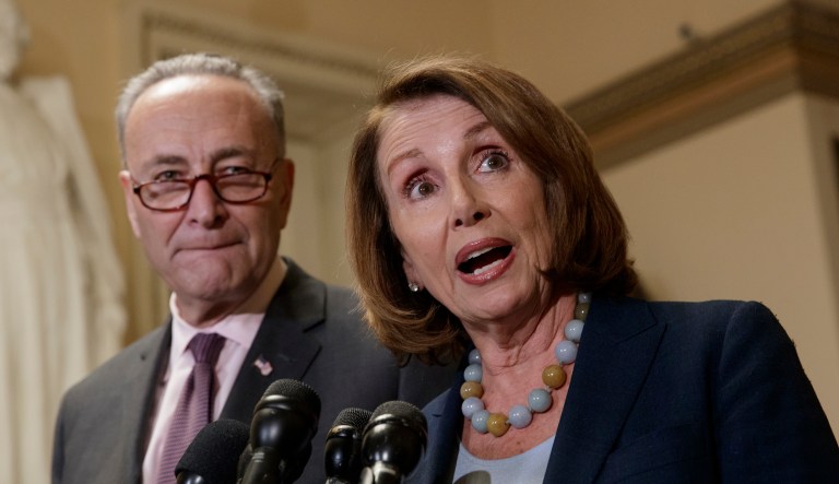 Sen. Chuck Schumer, D-N.Y., and Rep. Nancy Pelosi, D-Calif., said the plans would shrink the Obamacare marketplace, drive up premiums, and leave unsuspecting consumers who buy the new plans without coverage they may be expecting to receive. (AP Photo/J. Scott Applewhite)