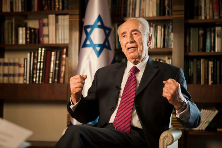 Israel's President Shimon Peres speaks during an interview with The Associated Press, at his residence in Jerusalem, Tuesday, July 15, 2014. Peres said the killing of civilians by Israeli air raids on Gaza presents a moral dilemma, but argues there is scant alternative as long as the Islamic militants who rule the coastal strip refuse to stop firing rockets at much of Israel. (AP Photo/Dan Balilty)