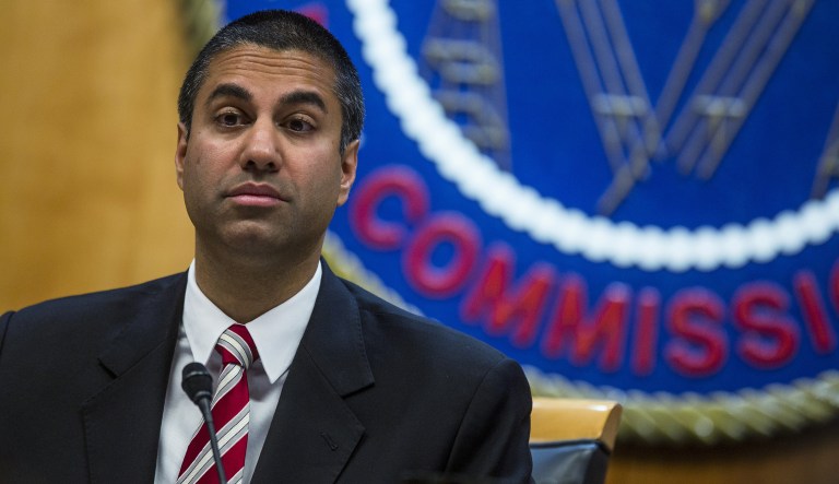 Ajit Pai, chairman of the Federal Communications Commission, has argued against net neutrality, a policy premised on the principle that all Internet traffic should be treated equally. The FCC plans to vote in December to kill the net neutrality rules passed during the Obama era. (Zach Gibson/Bloomberg)