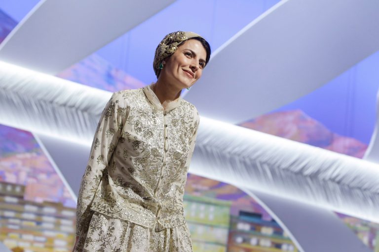 Iranian actress Leila Hatami may be publicly flogged for greeting the Cannes Film Festival president with a kiss on the cheek. (AP Photo/Thibault Camus)