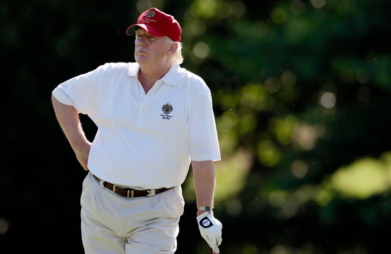 A major golf tournament traditionally held at Donald Trump's national golf course in Miami will instead be held at a course in Mexico City next year. (AP Photo/Patrick Semansky, File)