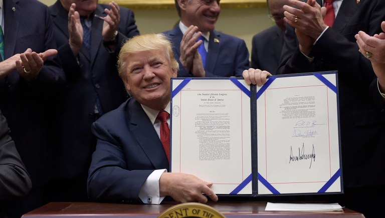On the executive action front, the President Trump has kept a significant number of his promises. (AP Photo/Susan Walsh)